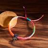 Retro Handmade Woven Evil Eyes Elephant Bracelet For Women Men Simple Classic Animal Evil Eye Bracelet Bangle Friendship Jewelry