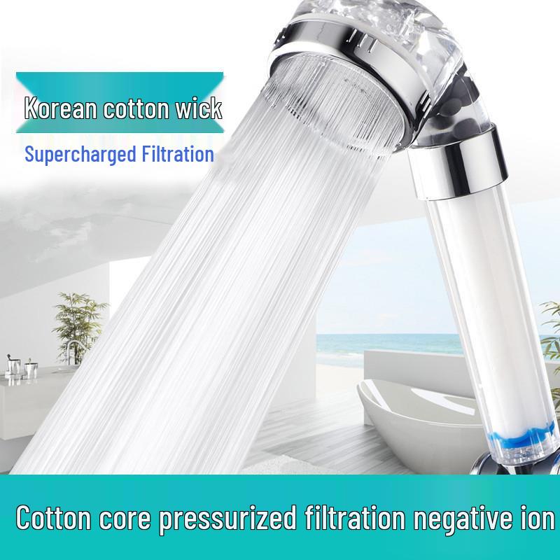 

Универсальная ручная душевая лейка из Таиланда с фильтром для очистки воды и насадкой-распылителем отрицательных ионов