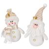 Christmas Decoration Supplies Window Decoration Ornaments Sitting Posture White Plush Toy Old Man Snowman Doll