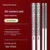 Essstäbchen-Set aus 316L Edelstahl, rutschfest, verbrühungssicher, quadratisch, für Hot Pot und Kinder
