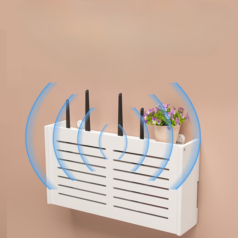 Home Wohnzimmer TV-Set-Top-Box-Rack, wandmontierte WLAN-Blockierungshalterung, stanzfreie Router-Aufbewahrungsbox