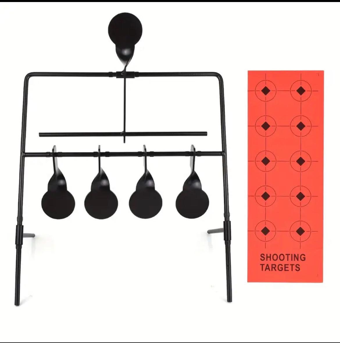 Compact Indoor Multi-Target Auto Reset Shooting Arena: Five-Piece Metal Training Set