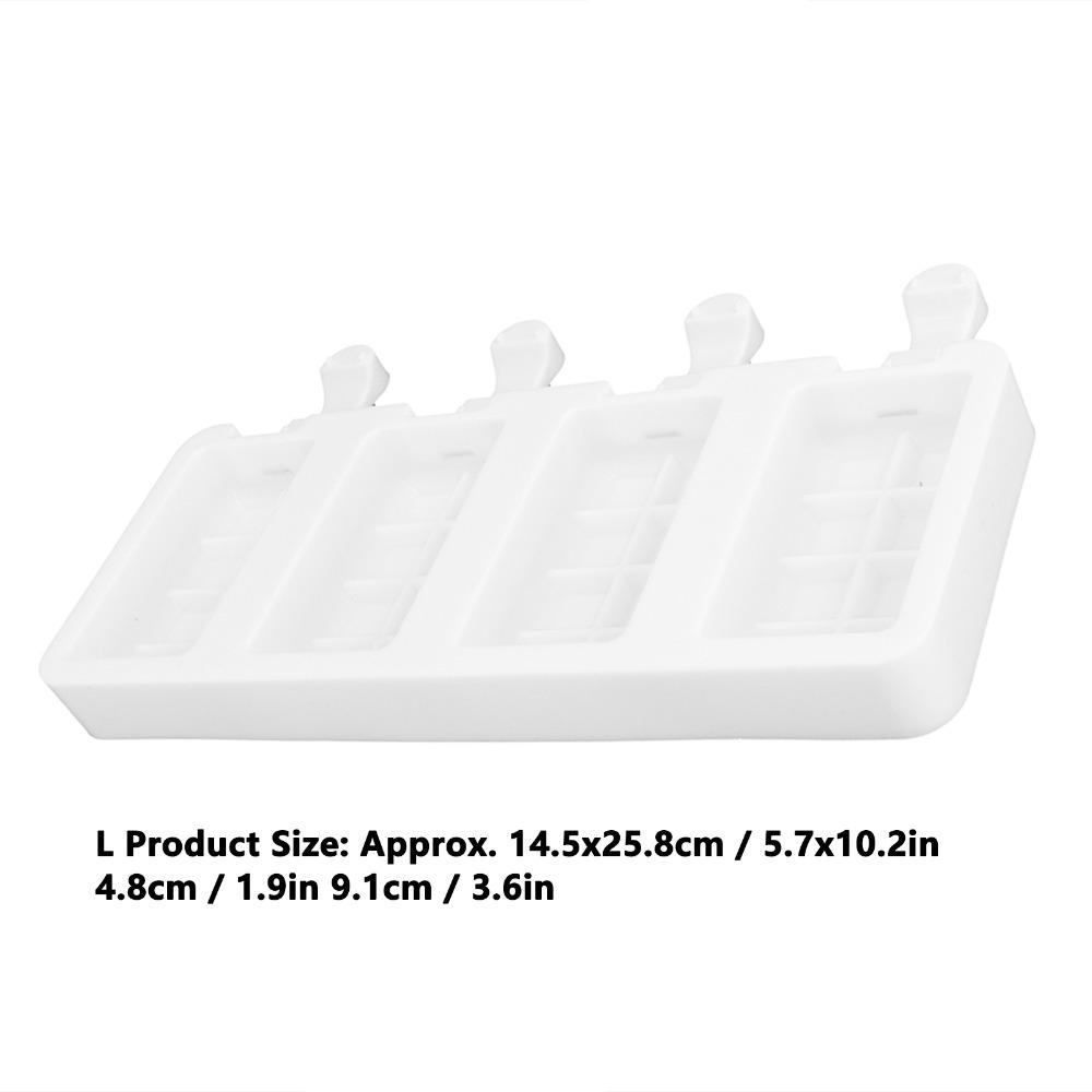 4-Cavity Ice Bar Maker Square Ice Lolly Mold Professional Ice Cream Making Mold DIY Freezer Making