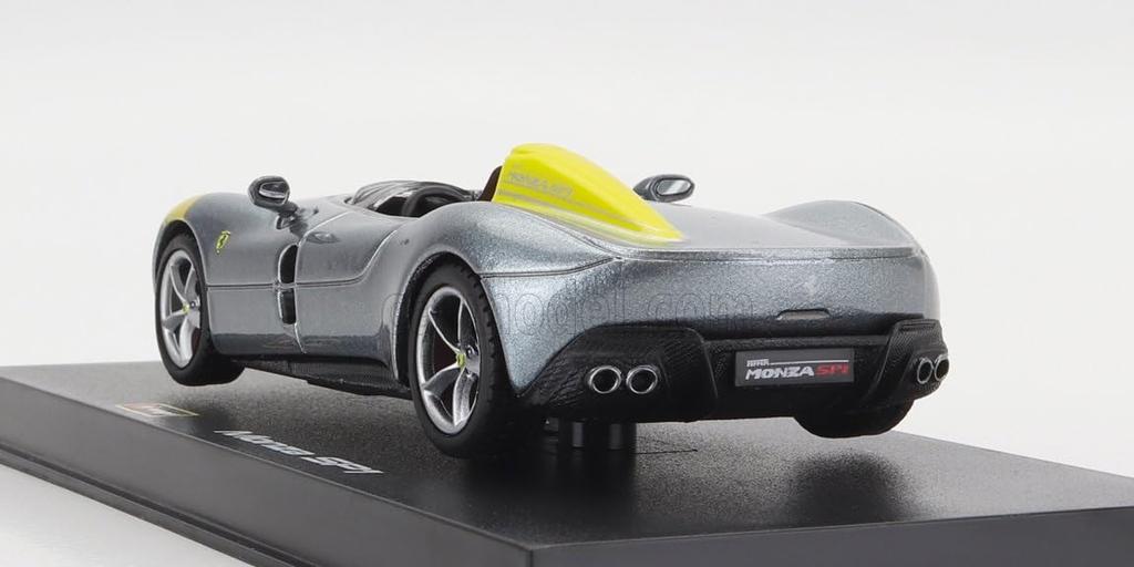 Bburago Ferrari Monza Diecast Car 1/43 Scale FERRARI MONZA SP1 2018 (Silver) Signature Series [Parallel Import]