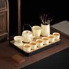 Premium Ceramic Kung Fu Tea Set with Drainage