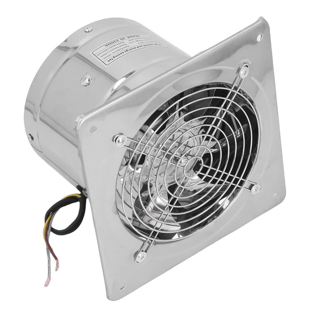 6 Inch Metal Exhaust Fan with Switch and Check Valve 500m³ h Wall Mounted Vent Fan for Garage Kitchen Bathroom Chicken