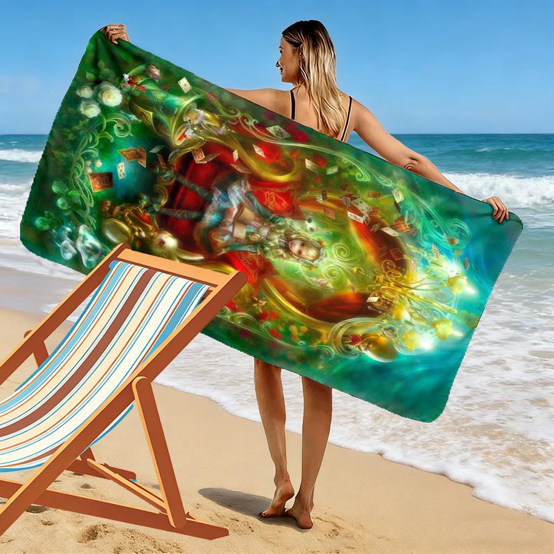 Rabbit's Heart Beach Towel Beach Soft Seaside Quick-drying Swim Towel Outdoor Pool Towel Printing Outdoor Picnic Beach Mat Comfort Fashion