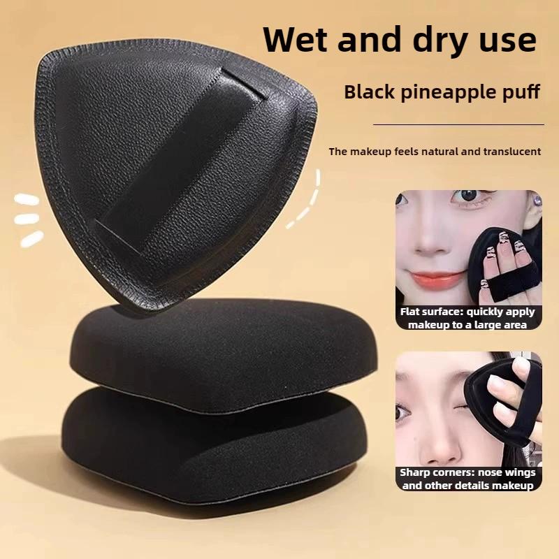 Four Pieces Ultra-thin Foundation Brushes Makeup Mixing Palette with Spatula Flat Face Brush Makeup Puff Beauty Makeup Tools