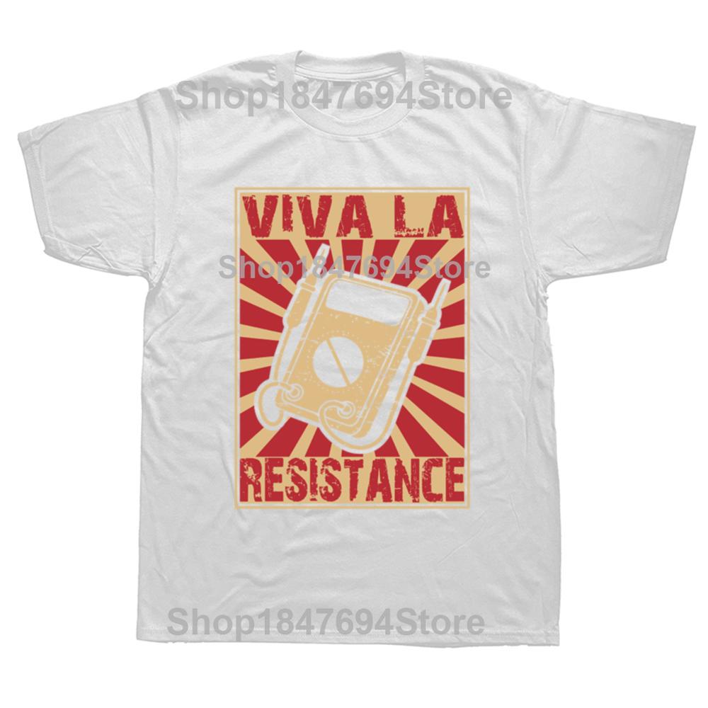 Resistance Retro Electrical Fathers Day Electricians Tshirt Funny Gift Unisex Dad Father Husband Short Sleeve Cotton T Shirt