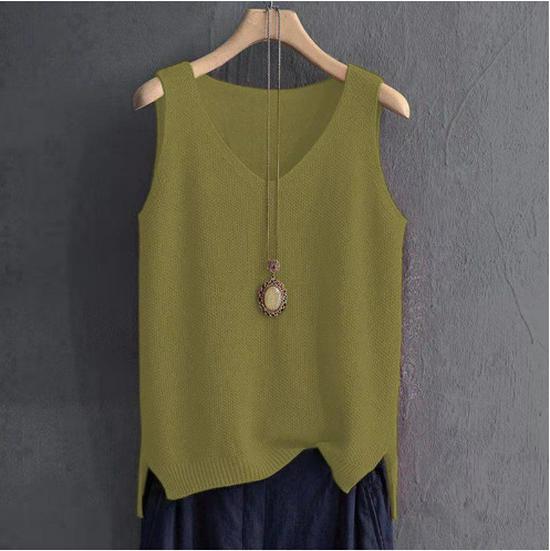 Women's Loose-Fit Camisole: Large, Cool Silk Knit, Sleeveless Vest for Summer