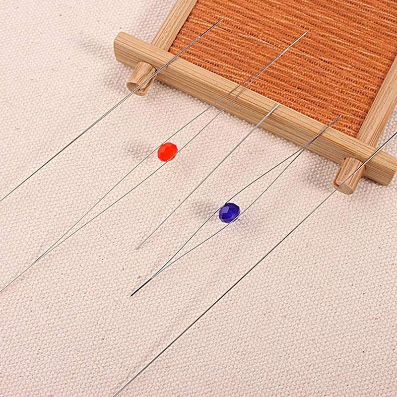 BUDDUR Big Eye Beading Needles Kit With Storage Box For Jewelry Making Beaded Threading Pin DIY Handmade Craft Accessories