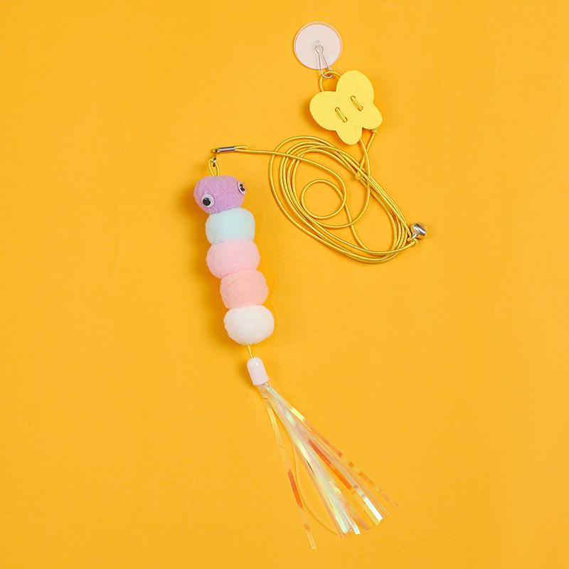Interactive Hanging Simulation Cat Toy Teaser Wand Funny Self-Entertaining Kitten Play Tool Essential Cat Supplies