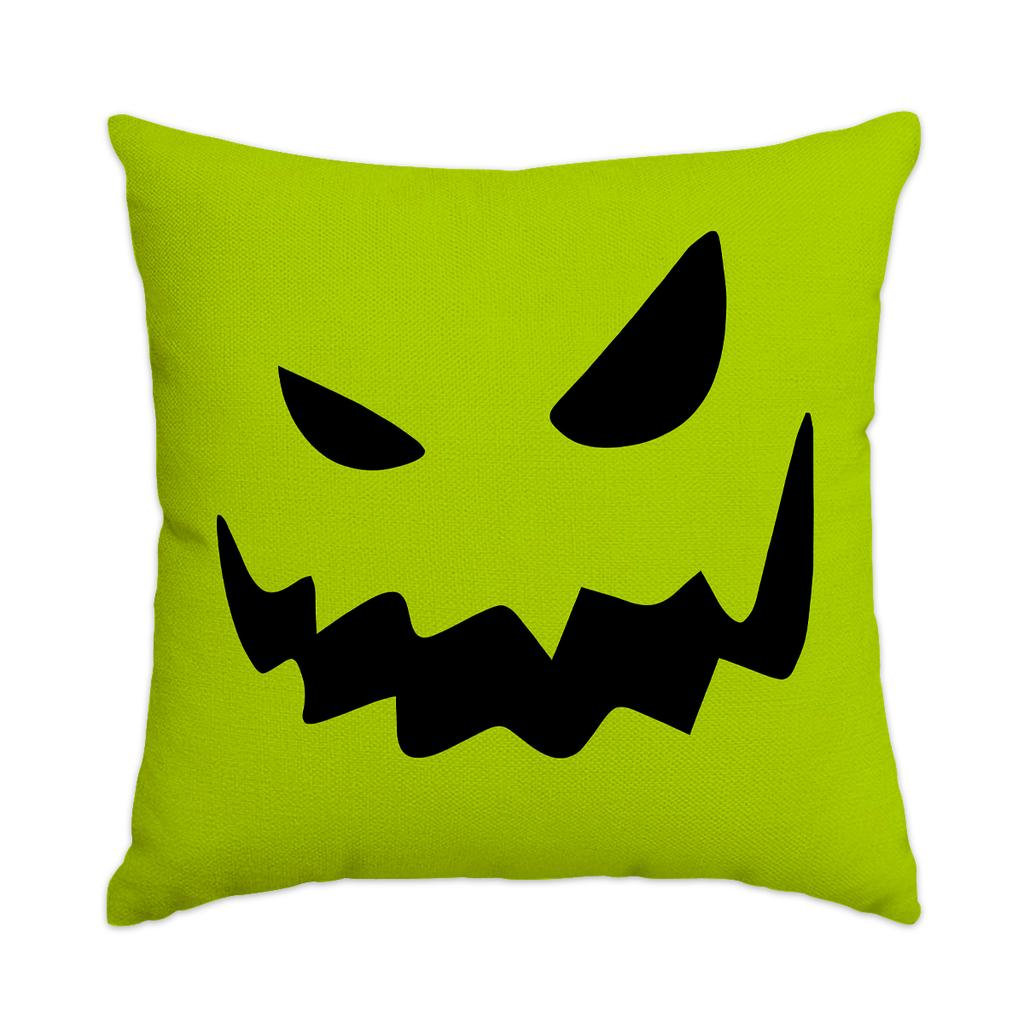 1Pc/4Pcs Halloween Pillow Cover, Halloween Horror Expressions Home Decoration Living Room Sofa Cushion Cover