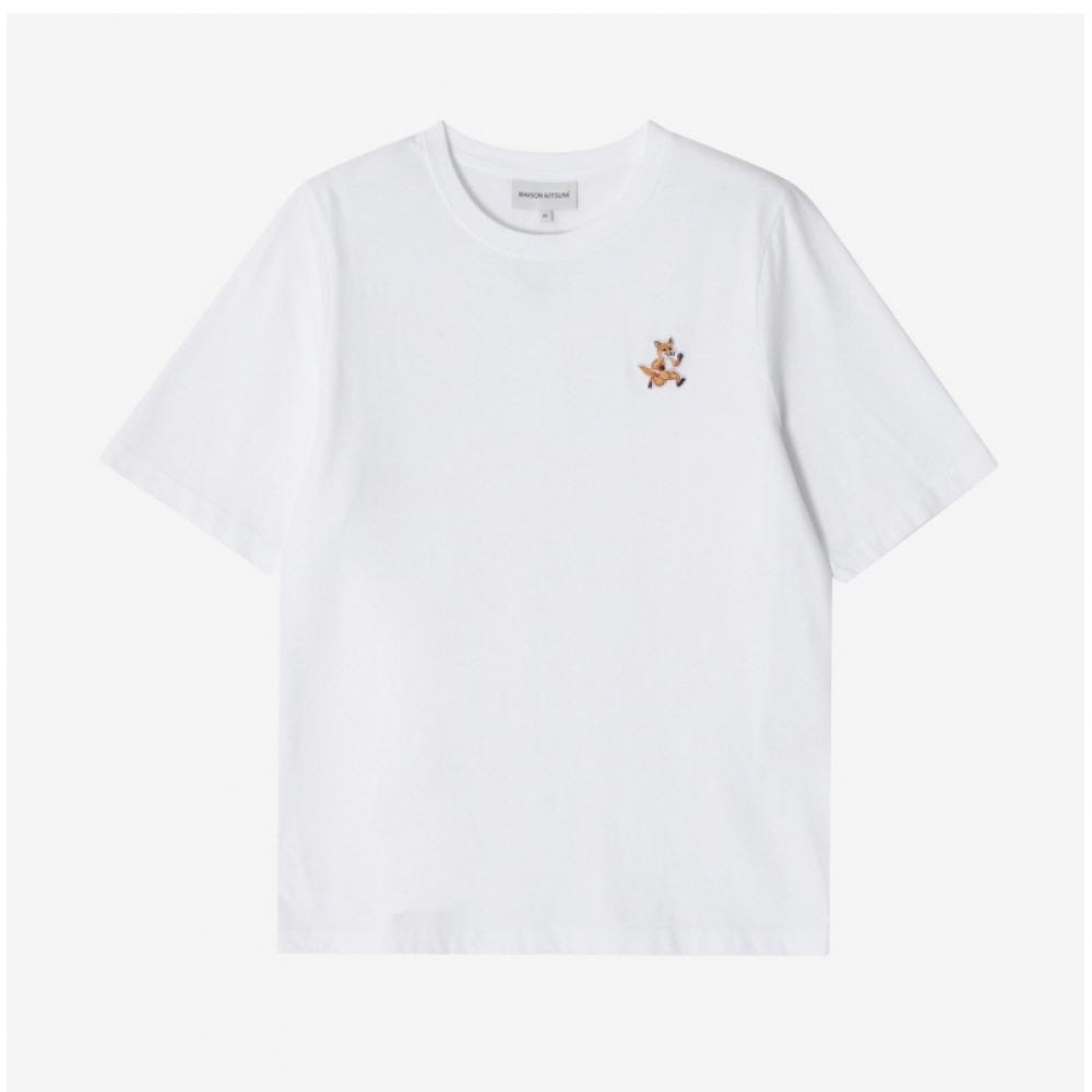 MaiSon KitSune Mw00119kj0008 P100 Speedy Fox Patch Damen Kurzarm T-Shirt