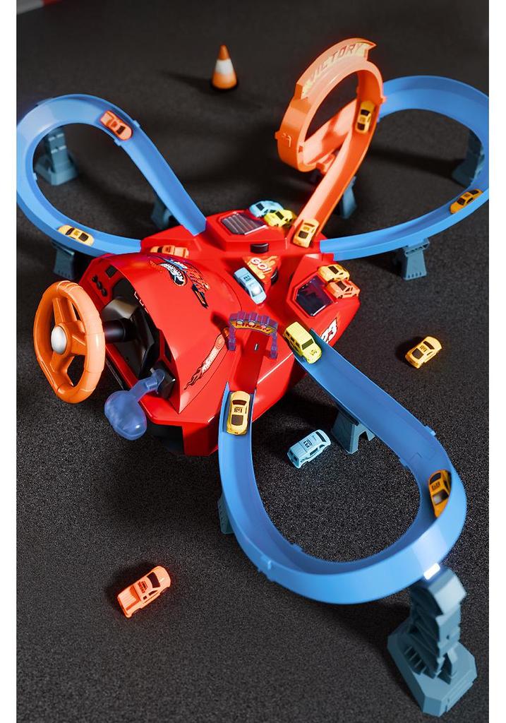 Stunt Track Electric Toy Car with Lights & Music