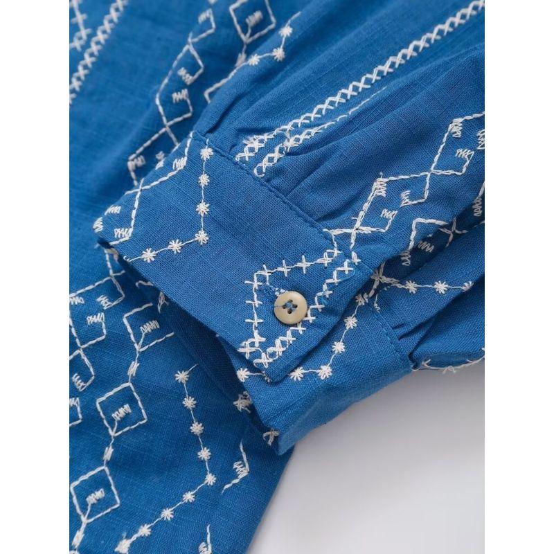 Kaslead New Arrival Women's Clothing Fashion Style Fashion All-Match Casual Embroider Long Sleeves Tops 8351033