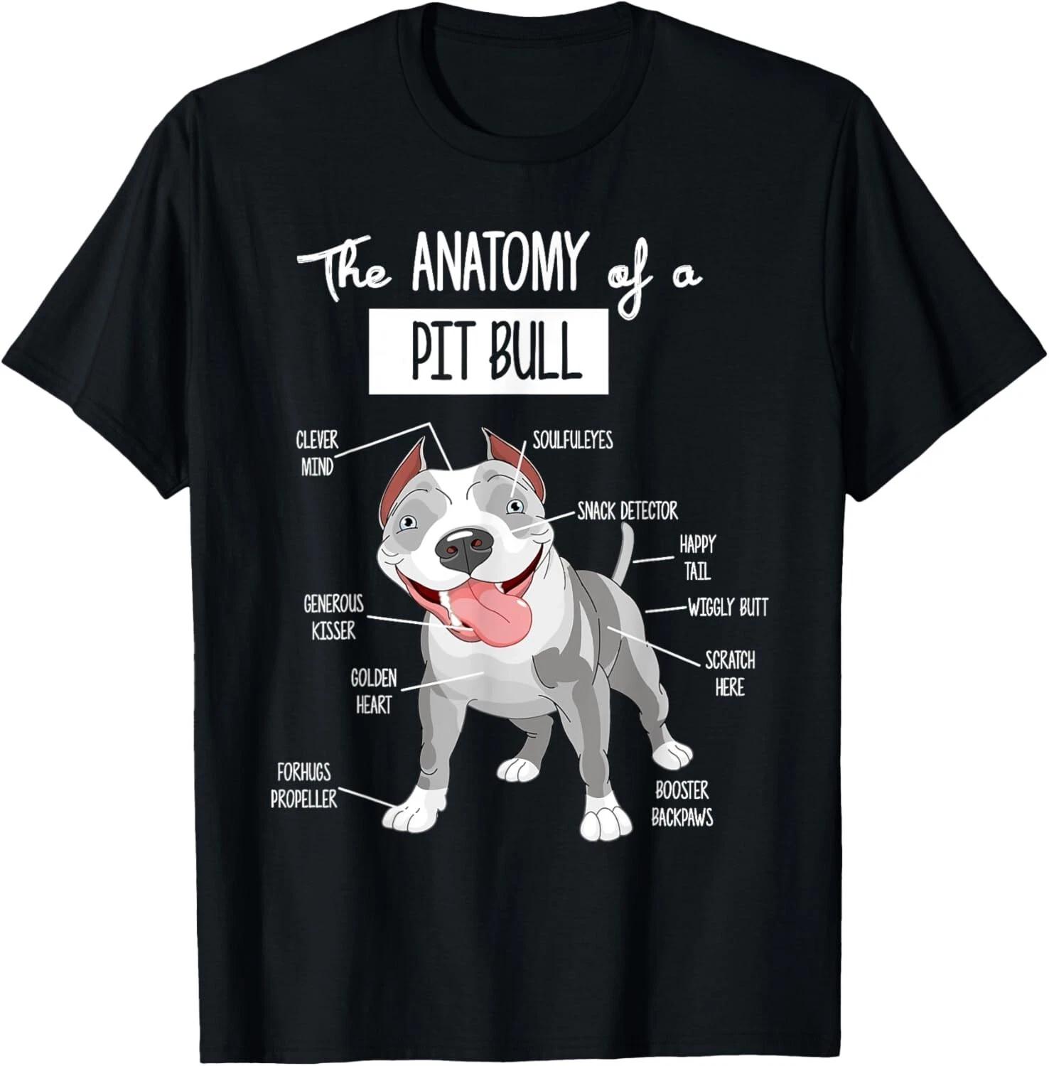 Anatomy Of A Pitbull T-Shirt Dog Lover Tee T-Shirt Gift Unisex T-Shirt XL