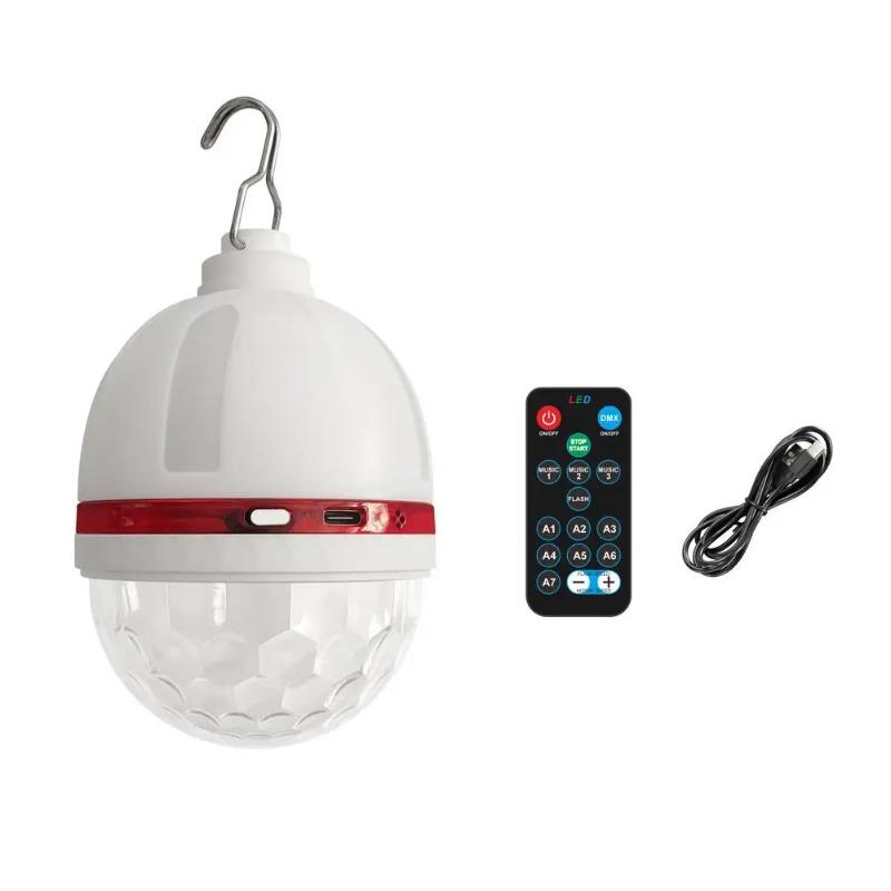 

USB-Charging Ambience Light: 360° Rotating Light to Spice Up Your Outdoor Party with Sound-Activated Music Rhythm Water Pattern cover белый