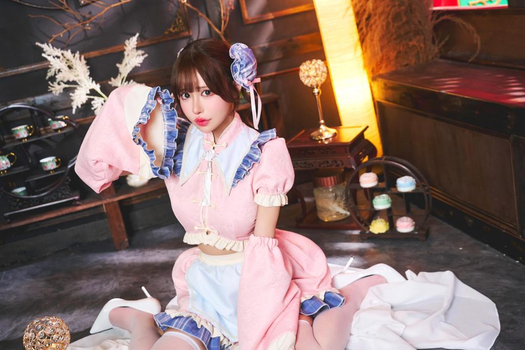 Lumipapier Cosplay Halloween Xiaomei China Pink [Clear Stone] Women's