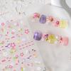 New Craft Ferrite Spring Series: KX-318 Frosted Adhesive Floral Nail Stickers