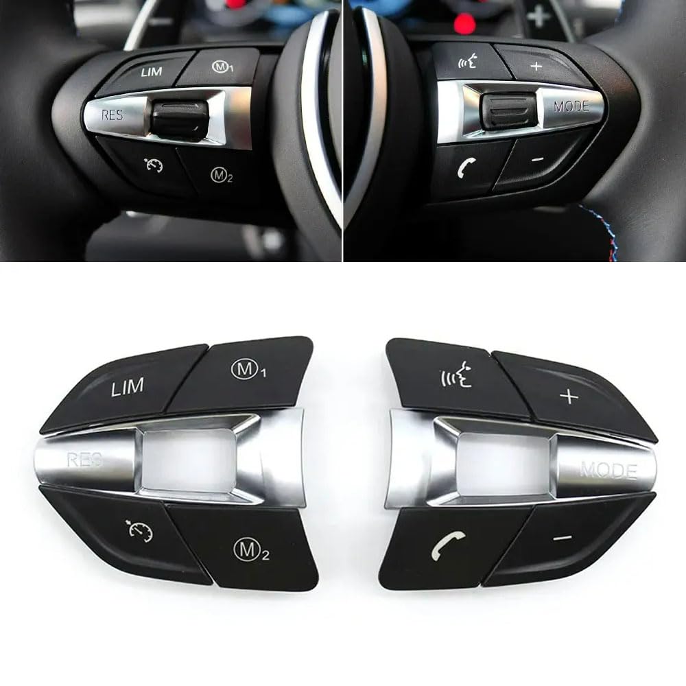 Multifunction M Sport Steering Wheel Control Switch Button Covers for BMW | Steering Accessories Control Button Trim Replacement for M Series F10 F11