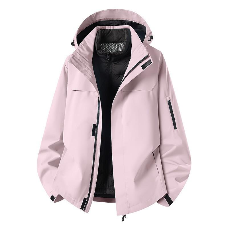 3-in-1 Waterdicht Winddicht Outdoor Jack Met Afneembare Donsvoering Heren Dames Wandelen Kamperen Vissen
