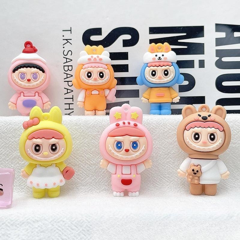 Cartoon Keychain Doll Pendant Trendy Keychain Blind Box Doll DIY Mobile Phone Accessories random 1pc