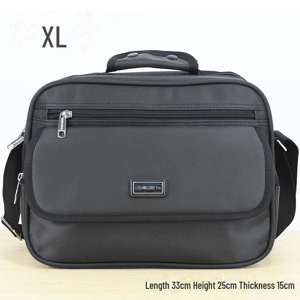 Black Waterproof Messenger Bag for Men and Women - Shoulder, Cashier, Storage, Express Handbag, and Wallet In One