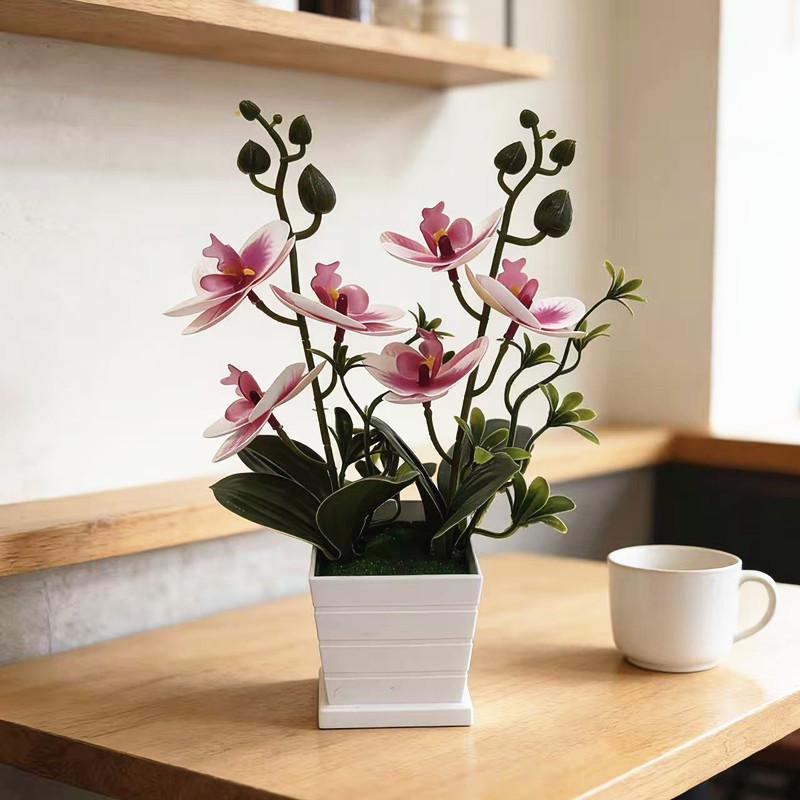 Butterfly Orchid Artificial Plant With Plastic Pot For Home Decor And Events