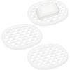 Grevosea 3 Pcs Plastic Soap Holders, Self Draining Soap Dish with Drainage Clear Soap Saver Bar Soap Holder for Shower Kitchen Bathroom Counter