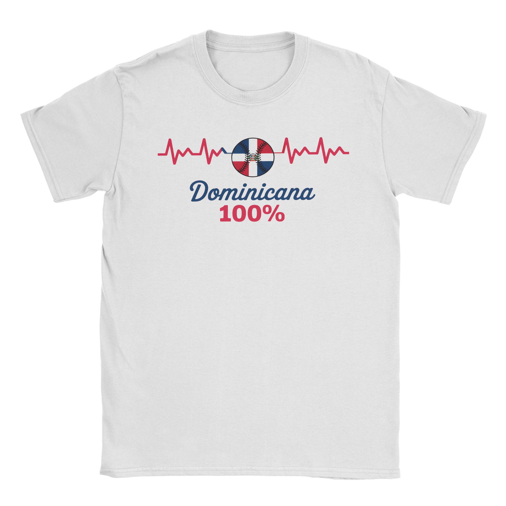 My heart beats for Dominican Republic Flag Merch Unisex T Shirts Pure Cotton Tee New Arrival Tops Tshirt S