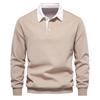 New Autumn Long Sleeve Polo Collar Sweatshirt, Plus Size European Trendy Casual Versatile High Quality Men's Hoodie