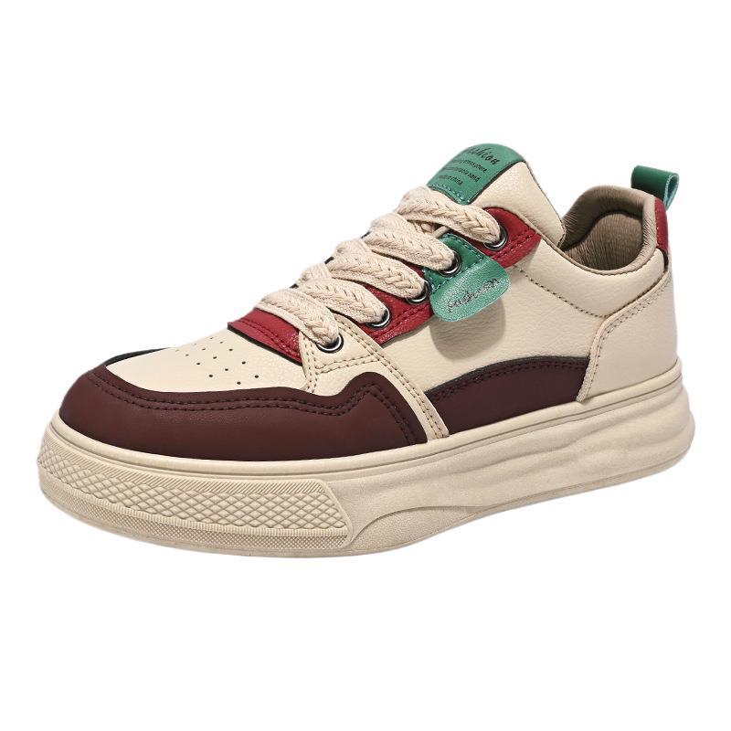 Autumn 2025 Women's Korean-Style White Sneakers, Height-Boosting Thick-Soled Casual Shoes, H6519