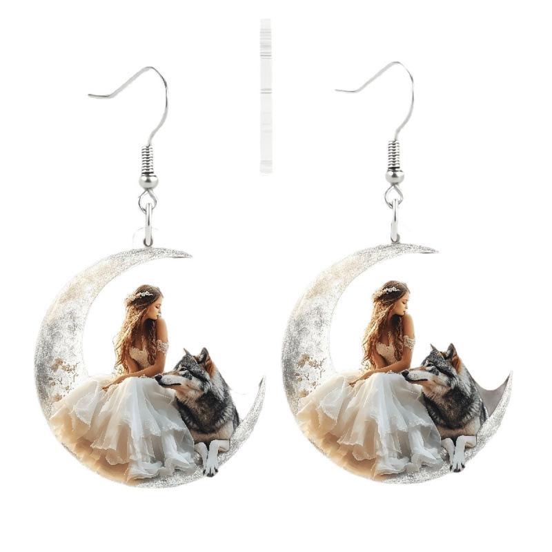 Akrylové náušnice Moon Fairy Elf - Čtyři retro styly