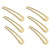 6PCS Fashion Hair Accessories Metal U Shape Hair Stick For Women Silver Gold Color Elegant  Enamel Hairpin Female Headwear Gifts