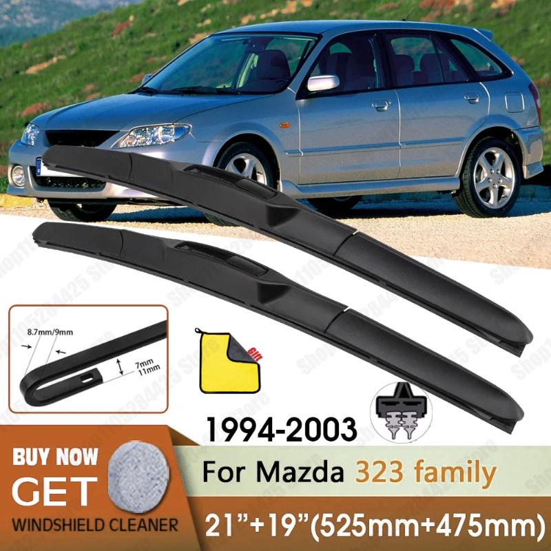 Car Wiper RHD & LHD Front Wiper Blades 21"+19" For Mazda 323 family 1994-2003 Fit U Hook Arm Windshield Windscreen Front Window