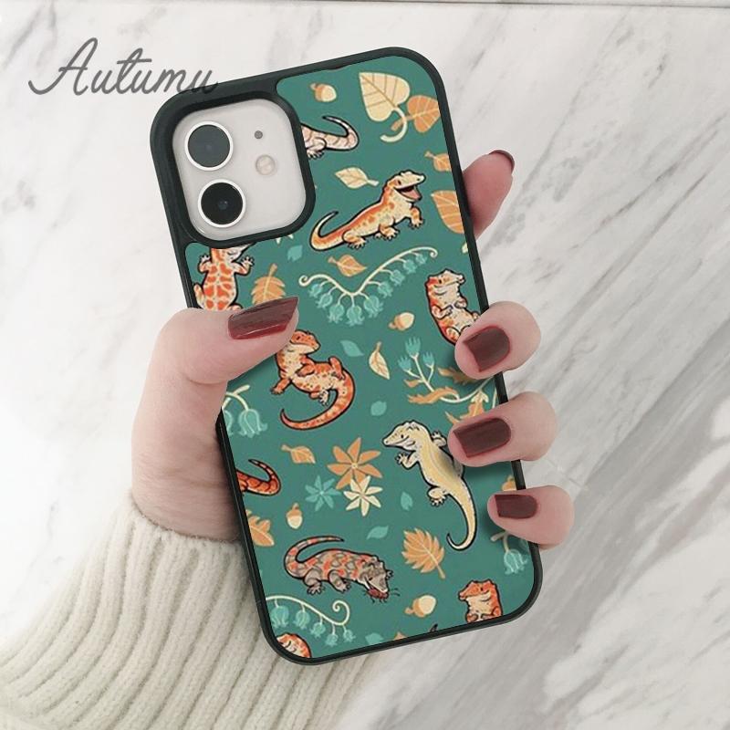 Gecko Lizard Phone Case for iPhone 11 12 13 14 Pro Max mini X XR XS SE 2020 5 6S 7 8 Plus Samsung Galaxy S21 S22 Cover shell