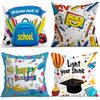 Back To School Season Campus Theme Cushions Pillowcase Polyester Cushion Cover Throw Pillow Pillowcover Home Car Sofa Decor