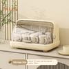 Baby Bottle Drying Rack with Cover 360-Degree Sealing Kitchen Cabinet Organizer Bottle Holder for Valves Straws Nipples Space-Saving Countertop Dryer