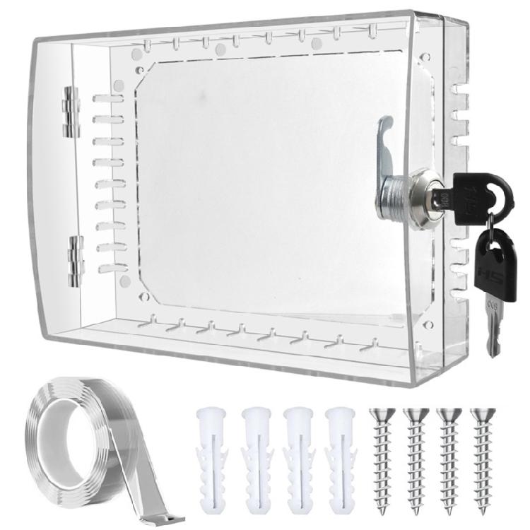 

Large Clear Thermostat Guard Lock Box with Key Set Wall Mounted Thermostat Protector for Preventing Unauthorized Access 1