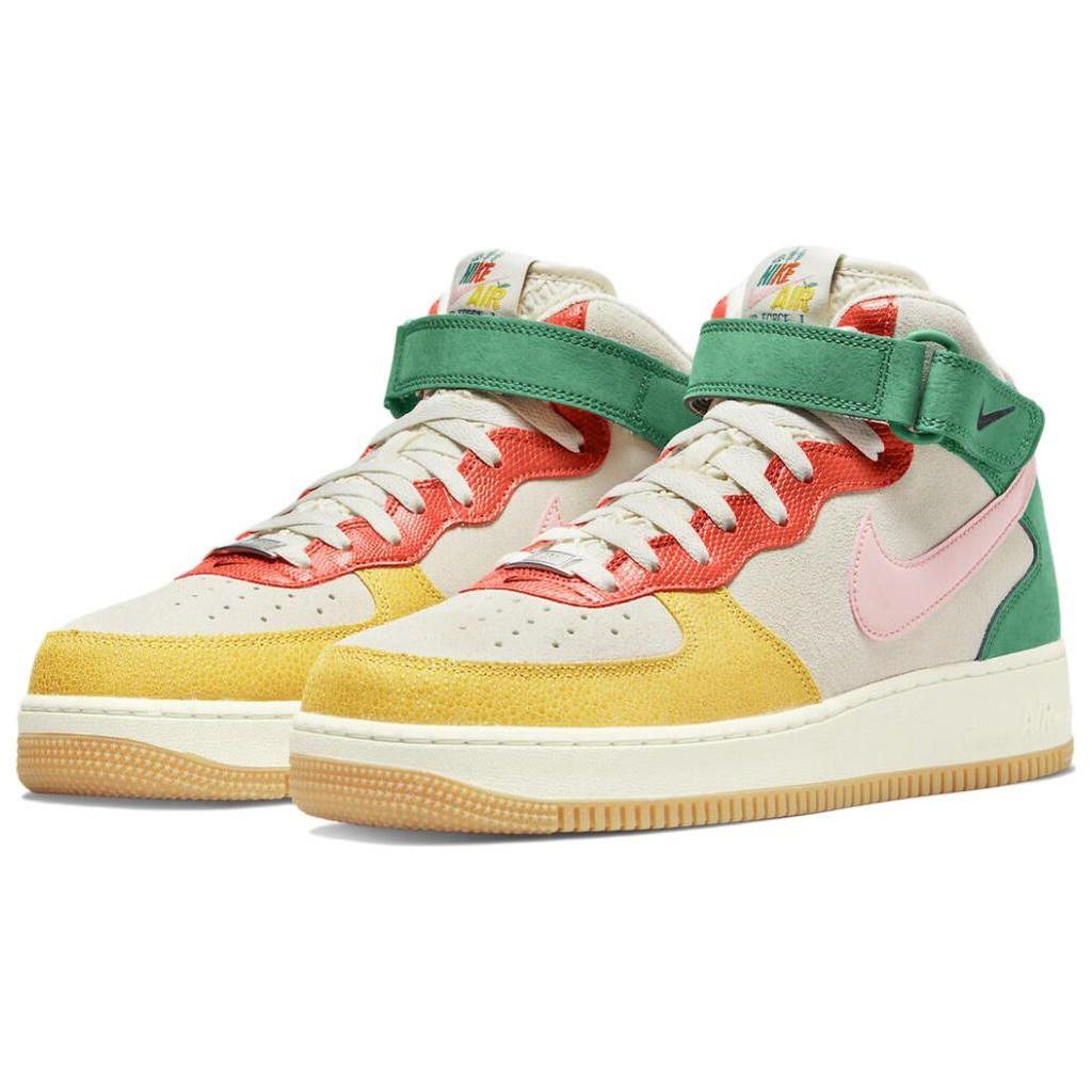 Nike Air Force 1 Mid Vivid Sulfur Rush Orange Men Sneakers White Coconut-Milk Bleached-Coral DR0158-100