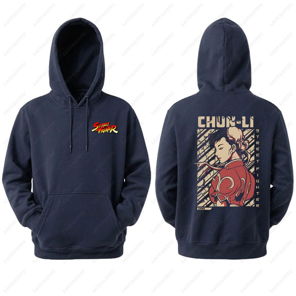 Unisex Chun Li Street Fighter Long Sleeve Hoodie Autumn Winter Fashion Harajuku Streetwear Tops for Men Man hoodies men clothin