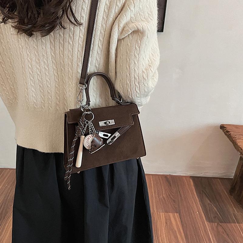 Tasche Damen Tasche Umhängetasche Nische Wildleder Vintage Mini Schulterhandtasche Gepäck