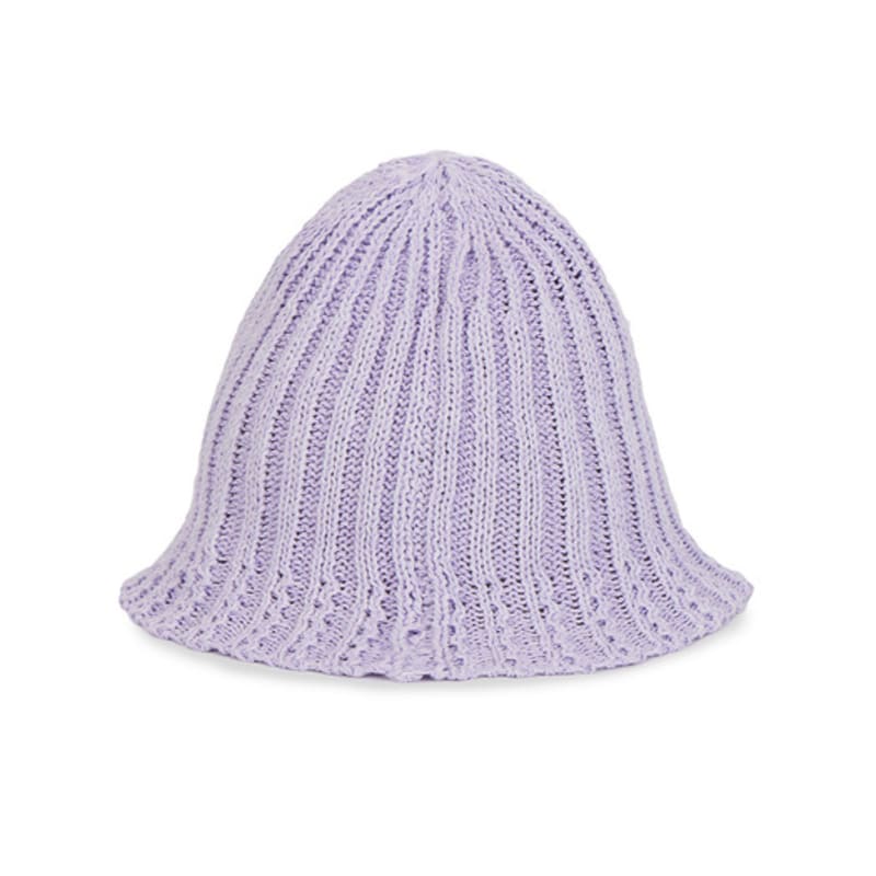 VARZAR VA Label Knit Tulip Hat Lavender