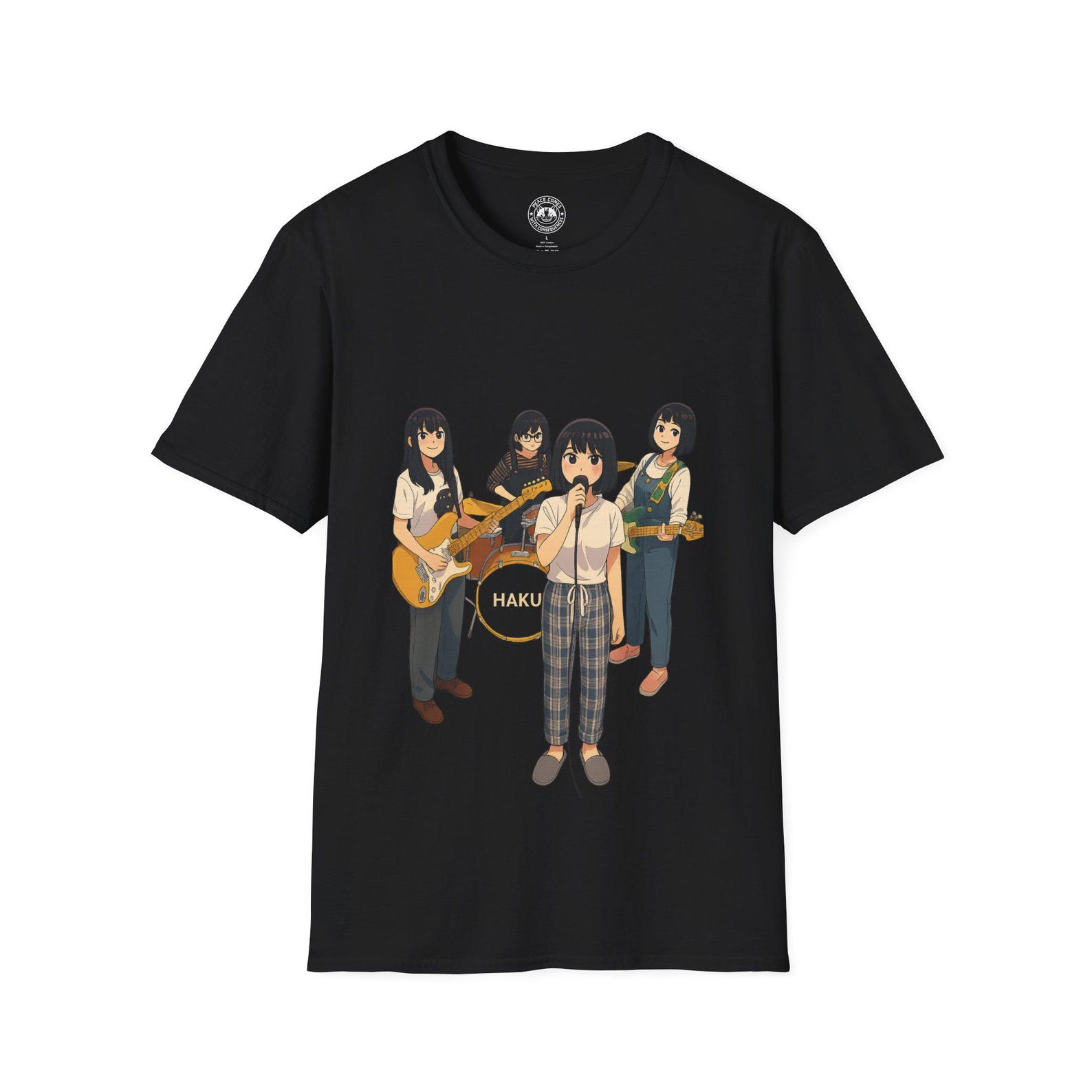 HAKU Band Anime T-Shirt: Unisex Manga Graphic Tee 2XL
