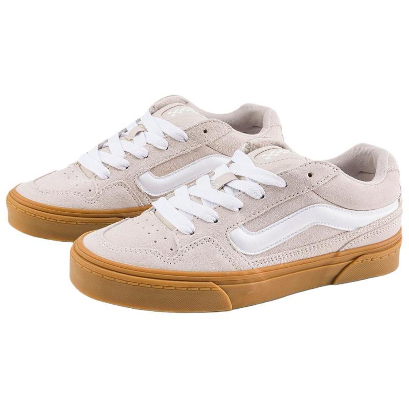 Vans Caldrone Low top Skateboard Shoes Women's Light Pink White Sneakers VN0007P9EN9