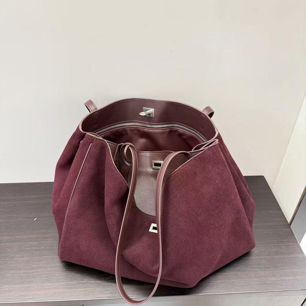 B's Trendy Frosted Genuine Leather Shoulder & Crossbody Bag for Autumn/Winter