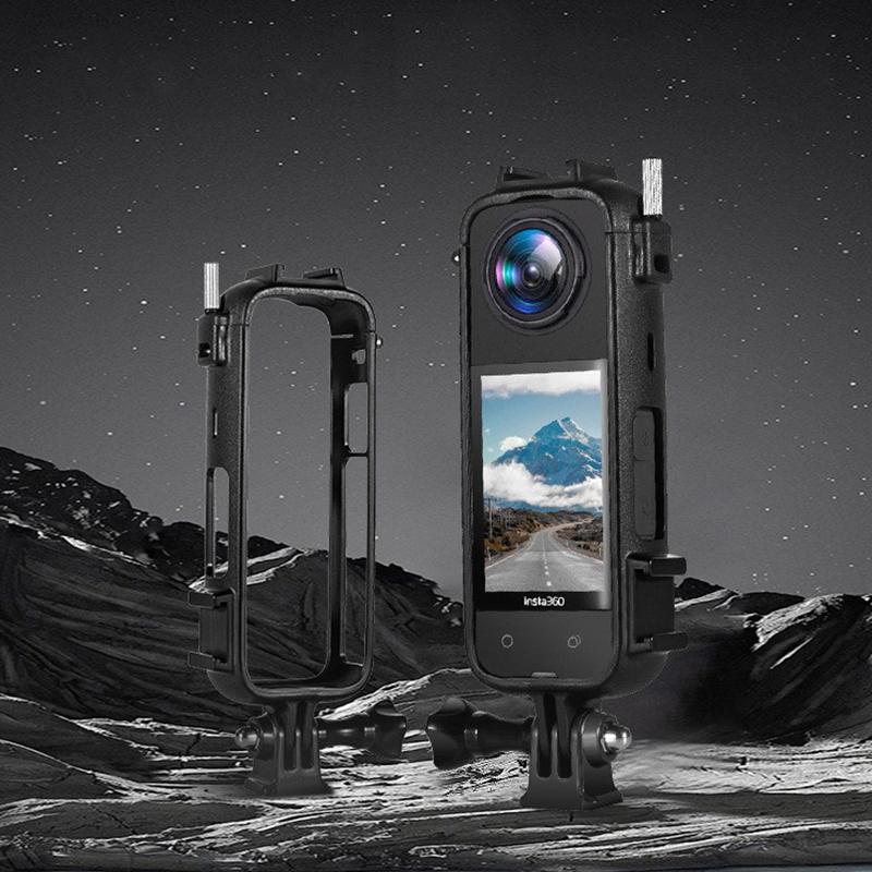 

Алюминиевая защитная рамка для Insta360 X4, металлический прочный корпус, клетка с креплением для холодной обуви, аксессуары для камеры Insta 360 X4 чёрный