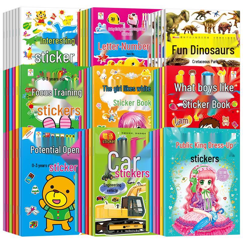 Whole Brain Development Sticker Book for Ages 0-6: Dress-Up & Concentration Training