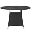 Outdoor Dining Sets 5 Piece Garden Dining Set Poly Rattan Black